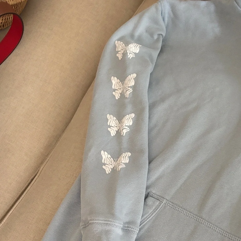 Abercrombie kids Blue Hoodie with Butterfly Design